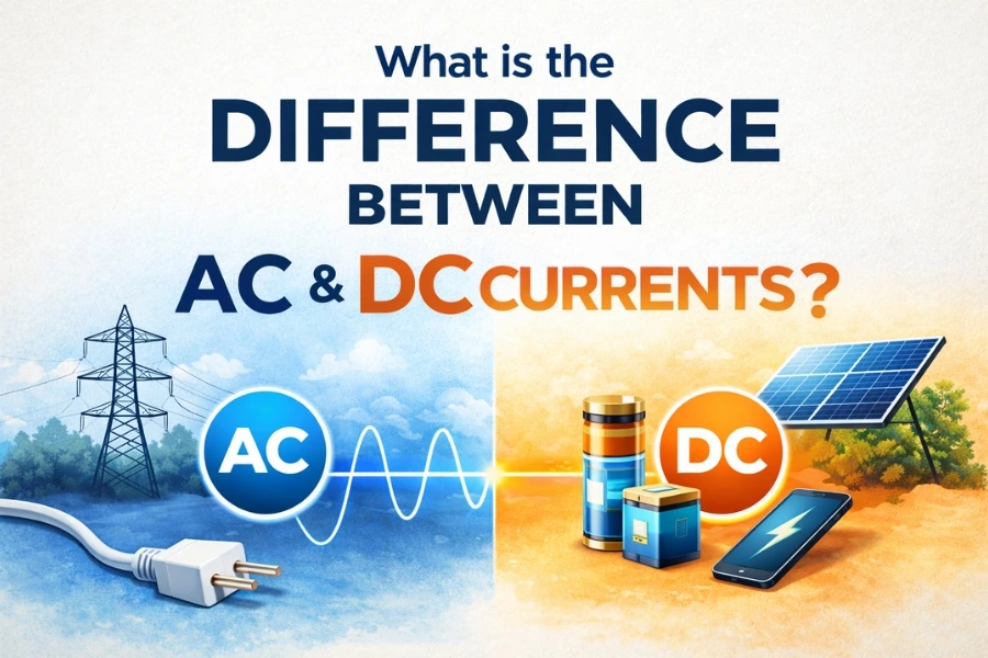 AC and DC current banner